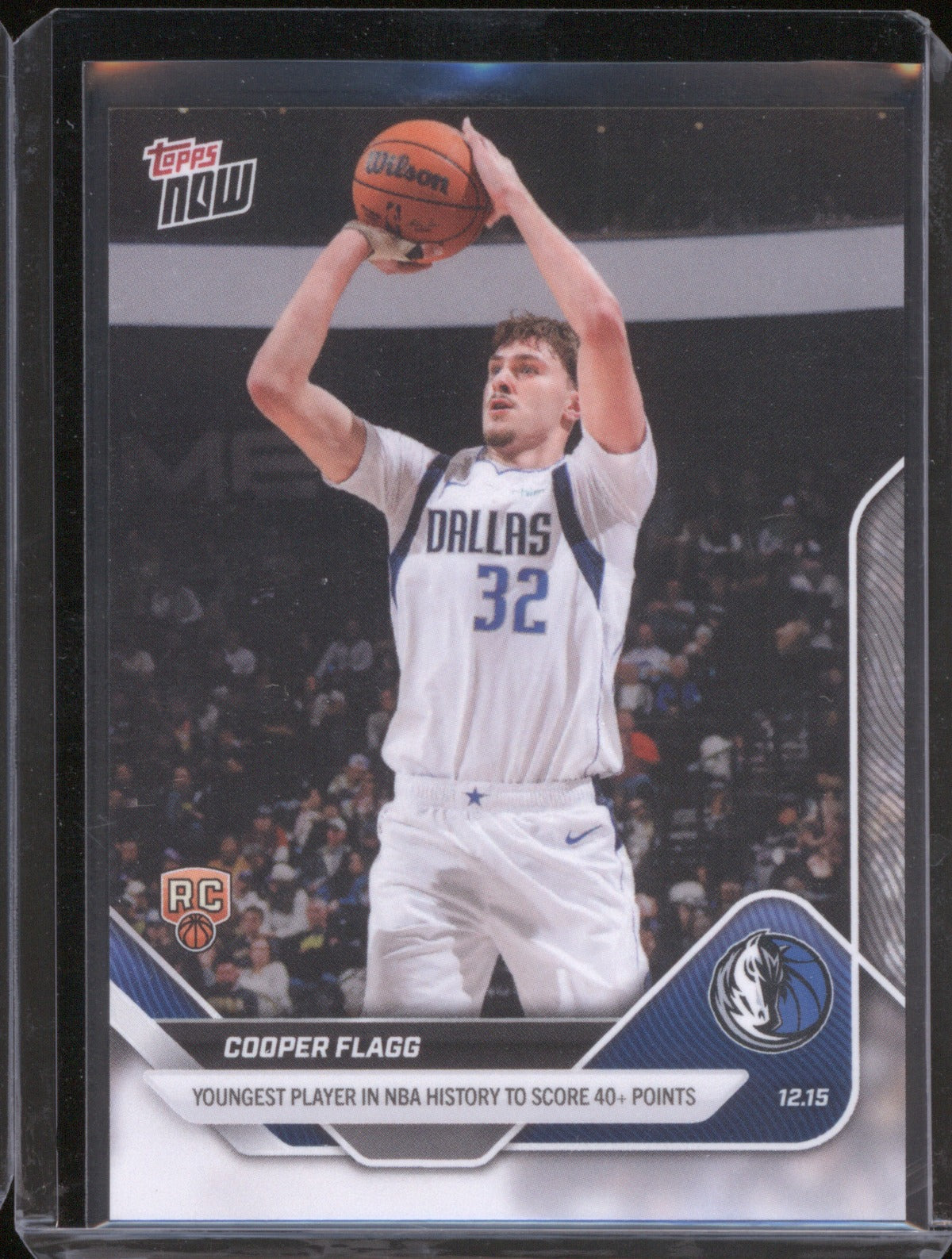 2025-26 Topps Now NBA 86 Cooper Flagg Youngest to 40+ Points