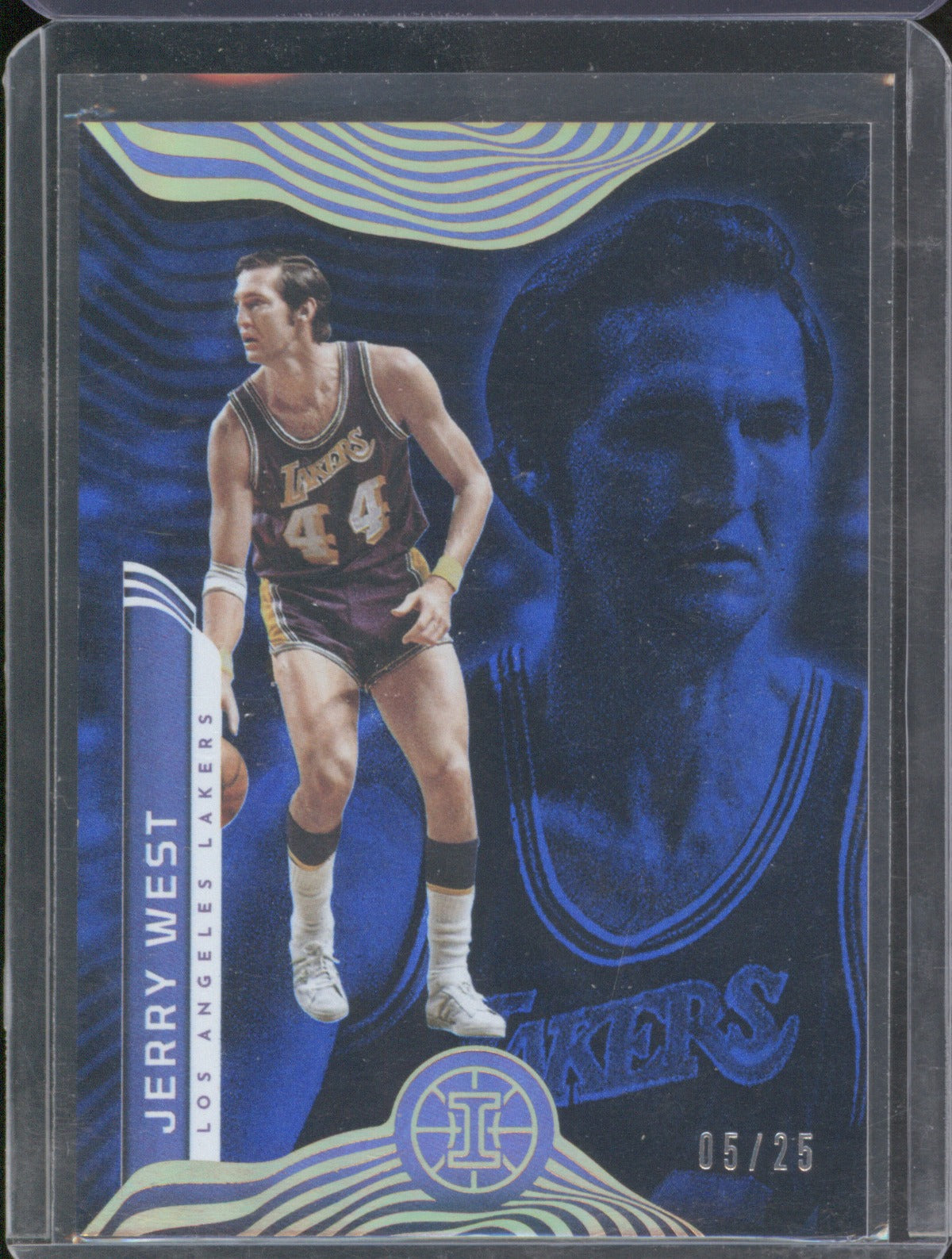 2021-22 Panini Illusions 148 Jerry West Blue /25