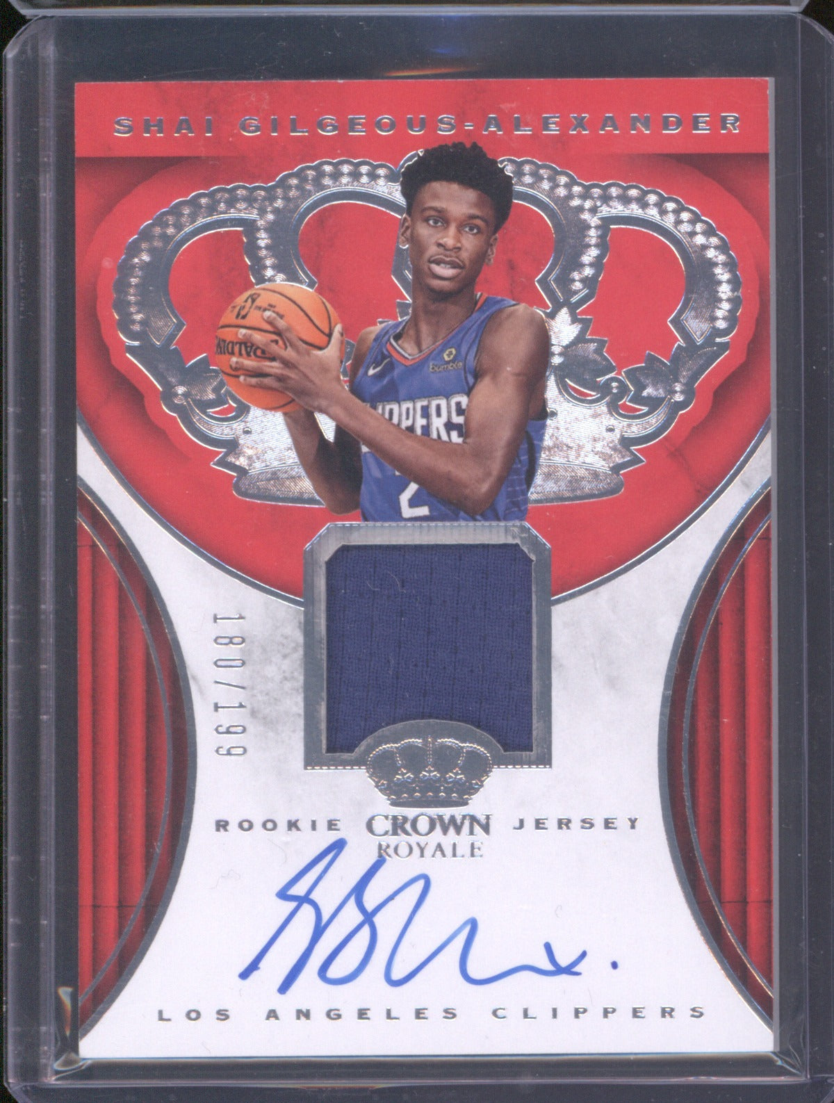 2018-19 Panini Crown Royale RJA-SGA Shai Gilgeous-Alexander Rookie Jersey /199