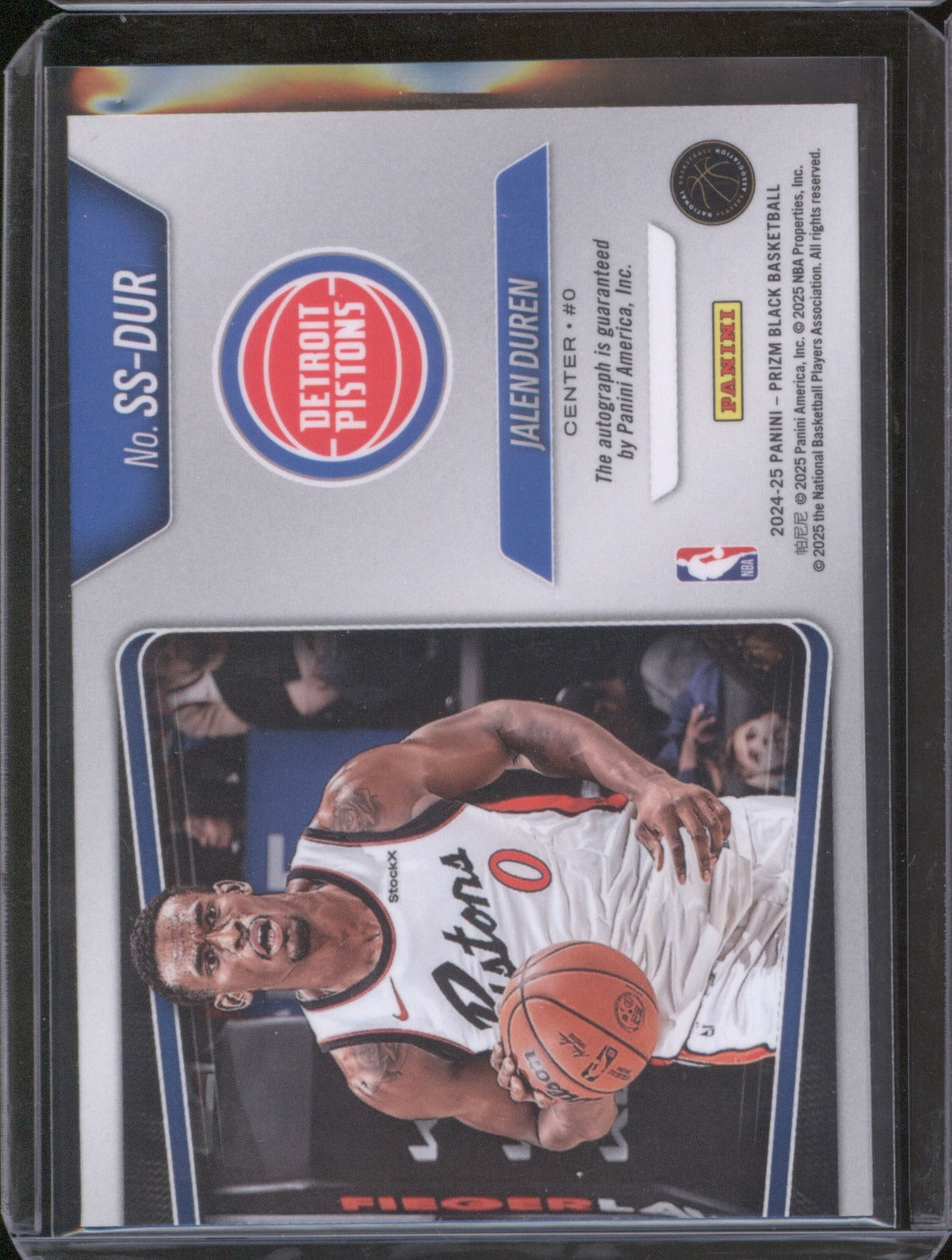 2024-25 Panini Prizm Black SS-DUR Jalen Duren Sensational Signatures