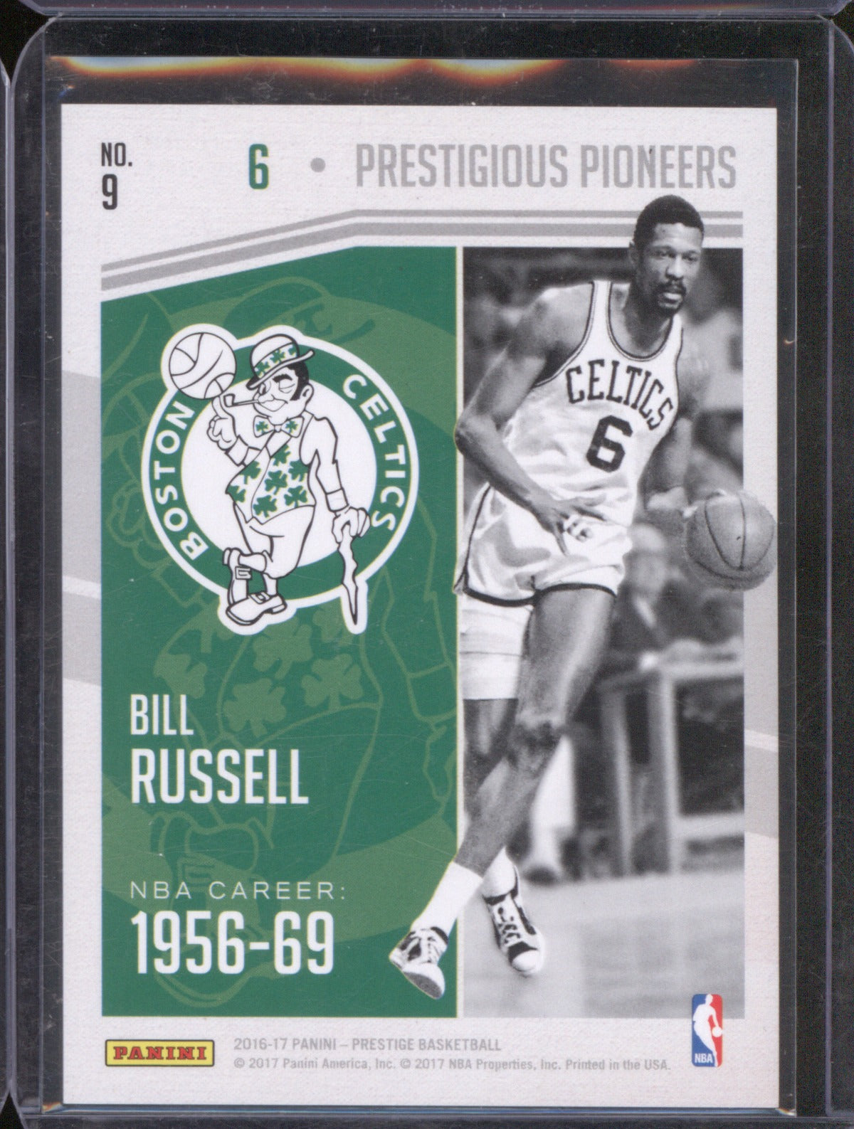 2016-17 Panini Prestige 9 Bill Russell Prestigious Pioneers /25