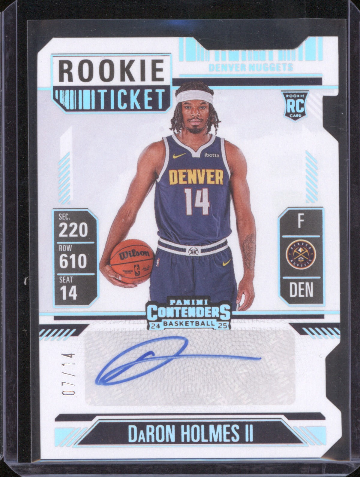 2024-25 Panini Silhouette RST-HOL DaRon Holmes II Rookie Ticket Auto Die Cut RC
