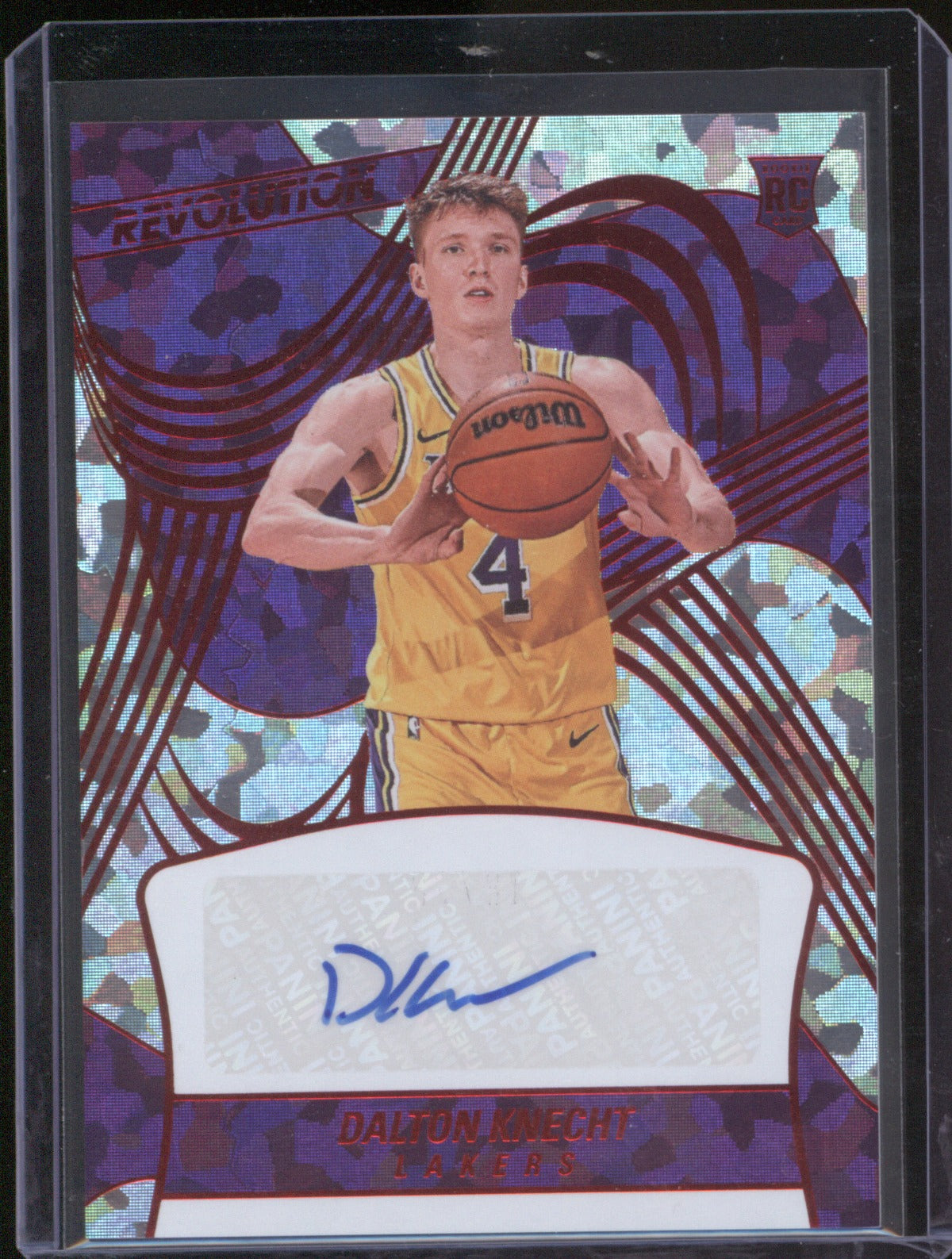 2024-25 Panini Revolution RA-DAL Dalton Knecht New Year Rookie Auto /28
