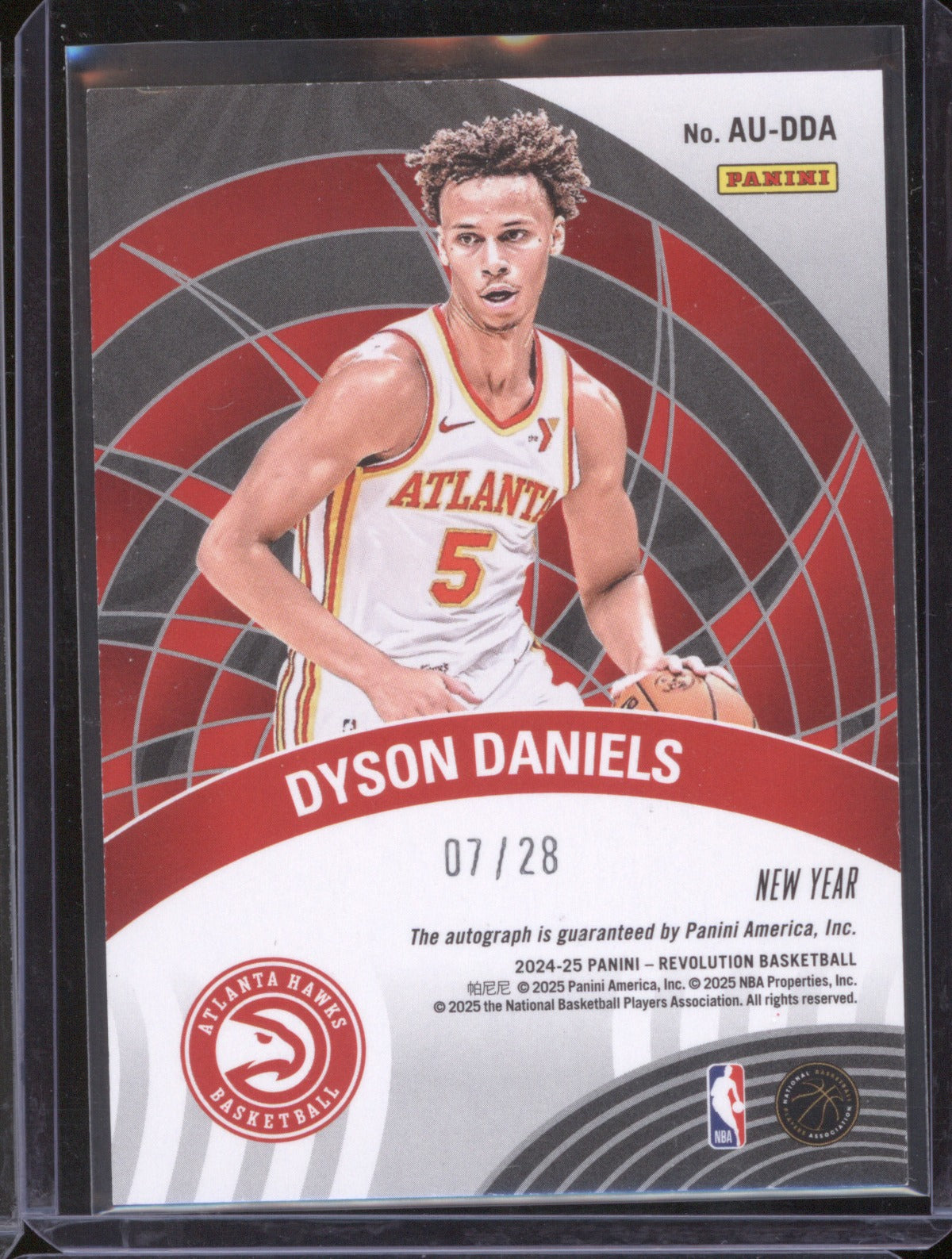 2024-25 Panini Revolution AU-DDA Dyson Daniels New Year Autograph RC /28