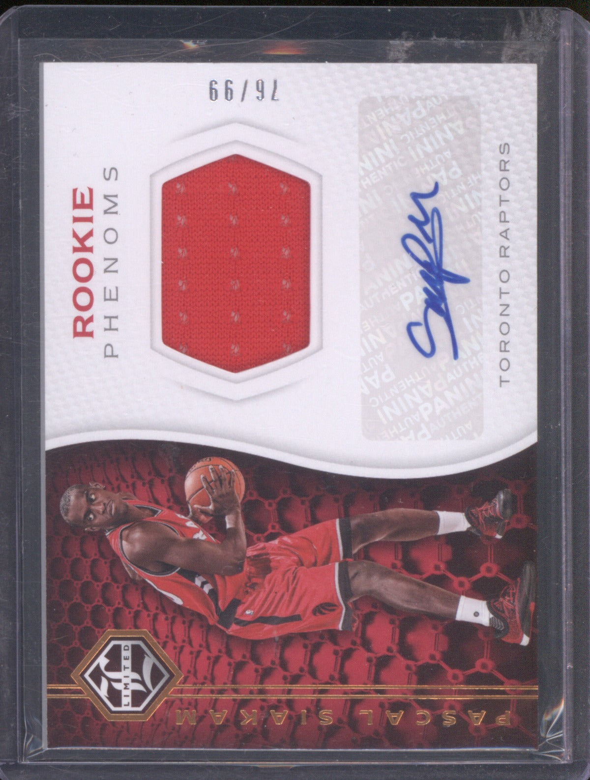 2016-17 Panini Limited RPJ-PS Pascal Siakam Rookie Phenoms Patch Auto /99