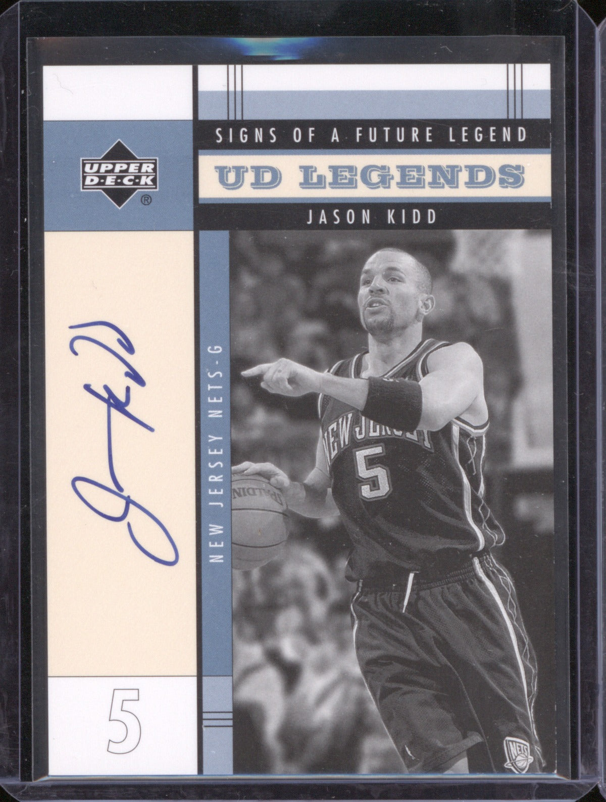2003-04 Upper Deck UD Legends FL_JK Jason Kidd Signs of a Future Legend Auto