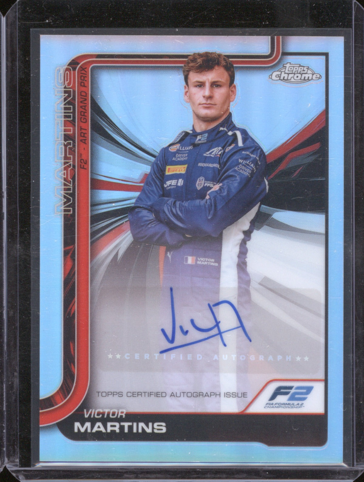2025 Topps Chrome Formula 1 Victor Martins Refractor Auto F2 - ART