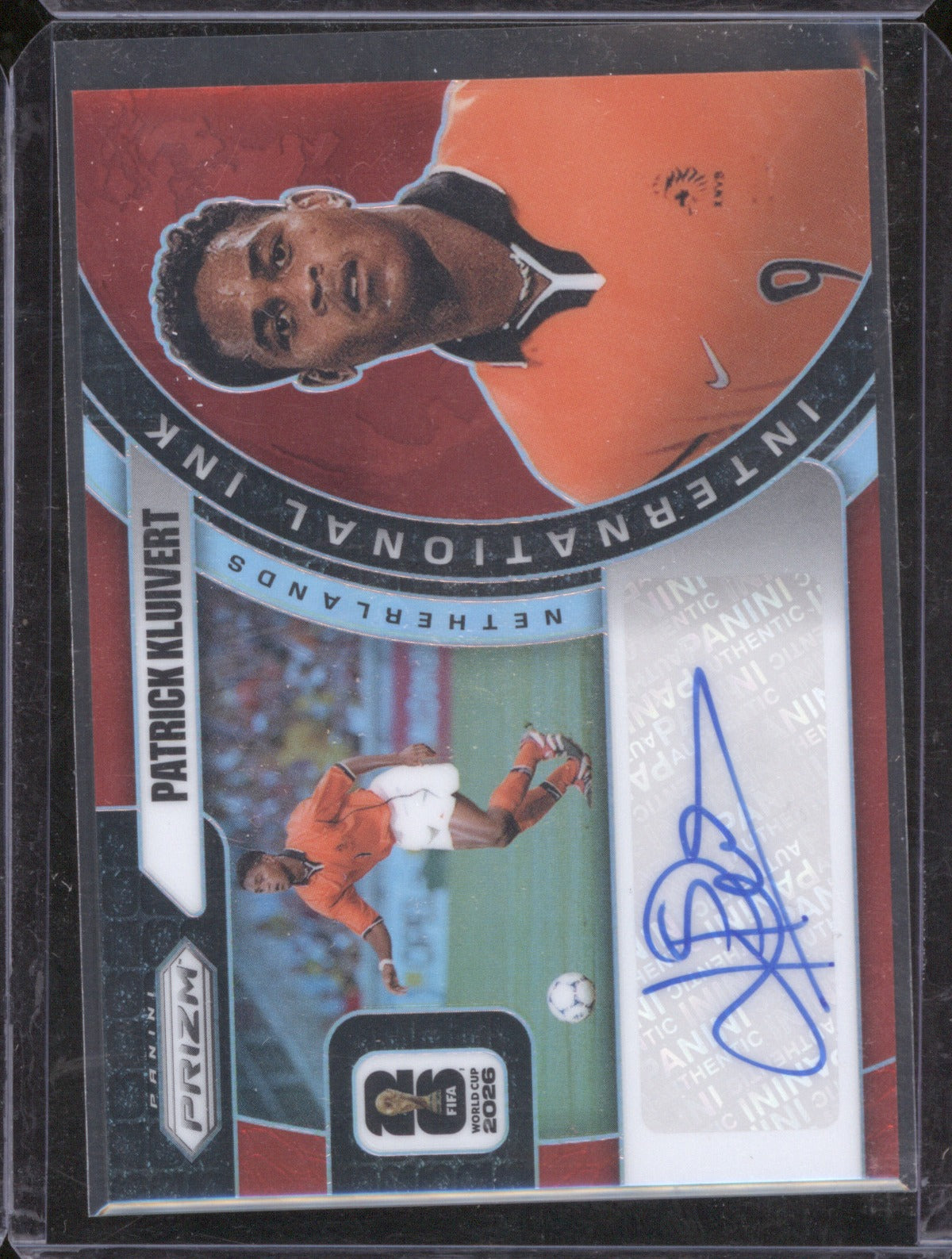 2026 Panini Prizm FIFA World Cup Patrick Kluivert International Ink Red 42/49
