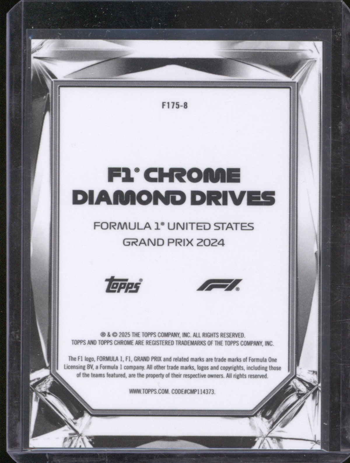 2025 Topps Chrome Formula 1 F1 Cars #F175-8 United States Diamond Drives