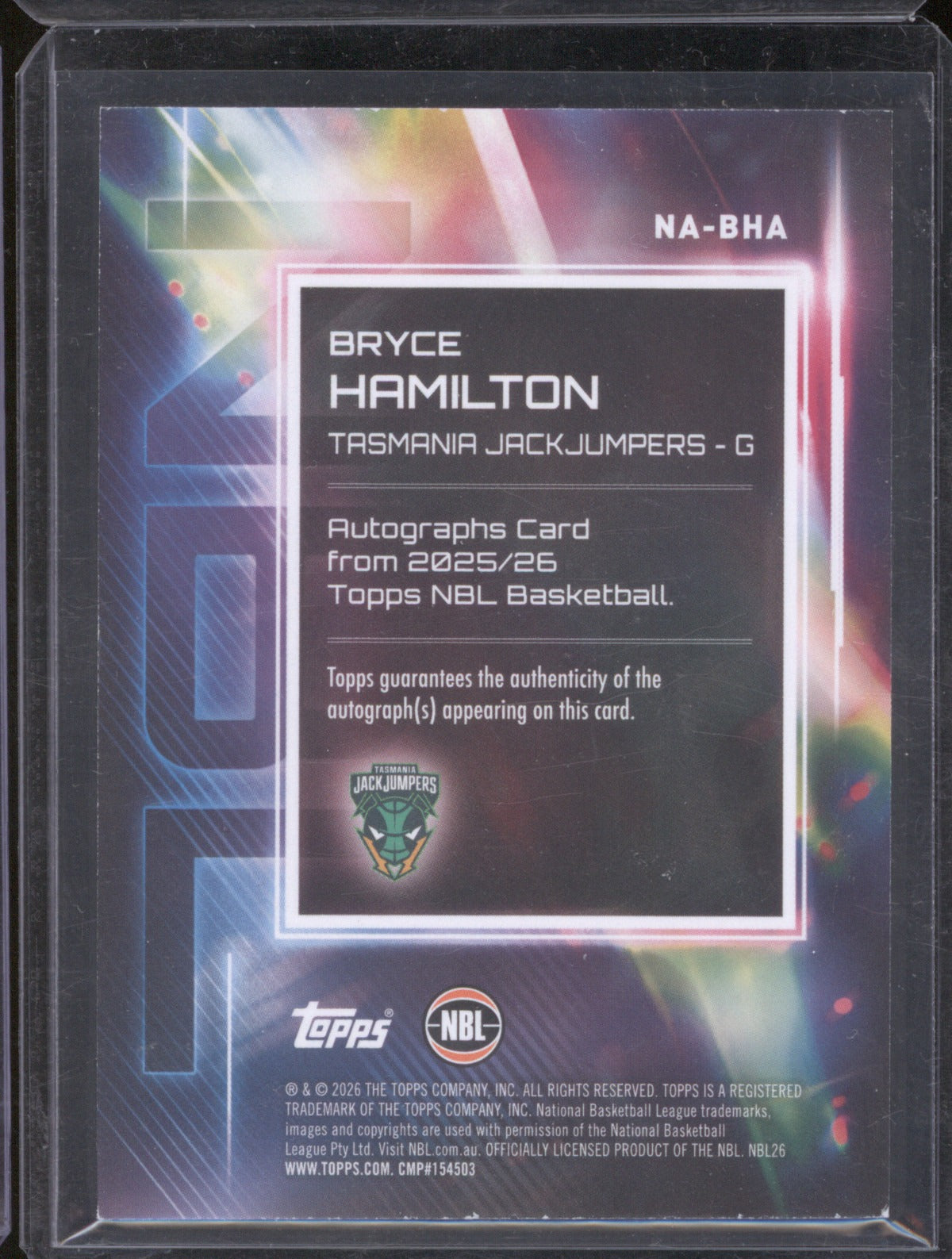 2025-26 Topps NBL Bryce Hamilton Auto