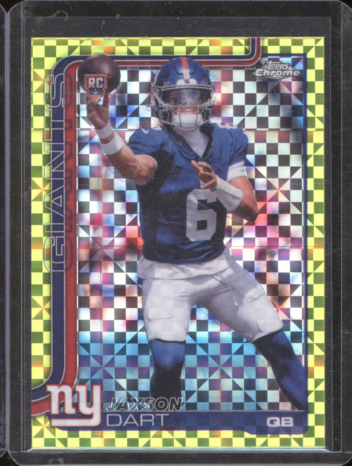2025 Topps Chrome Jaxson Dart #306 Yellow X-Fractor rc