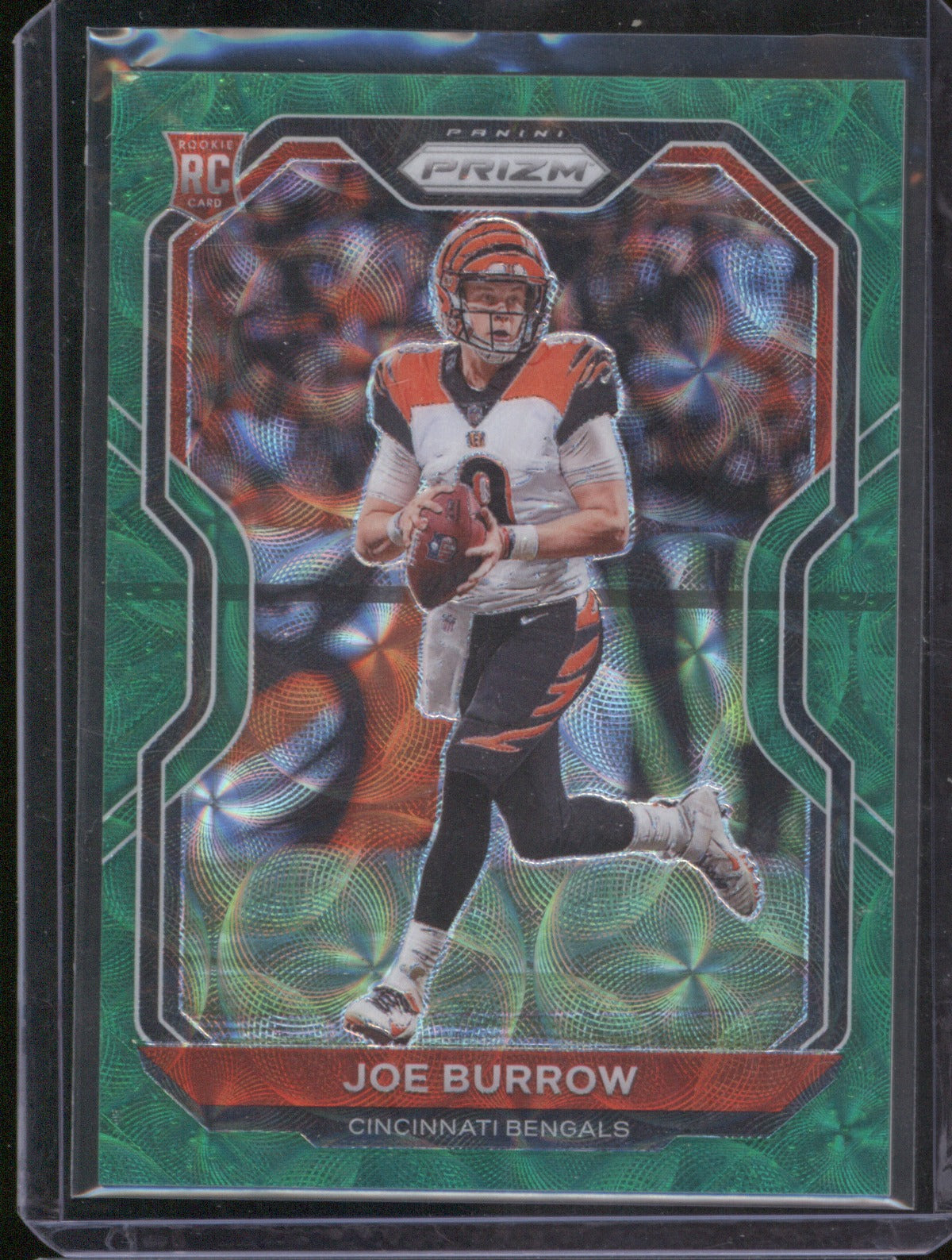 2020 Panini Prizm Joe Burrow #307 Green Scope RC /75