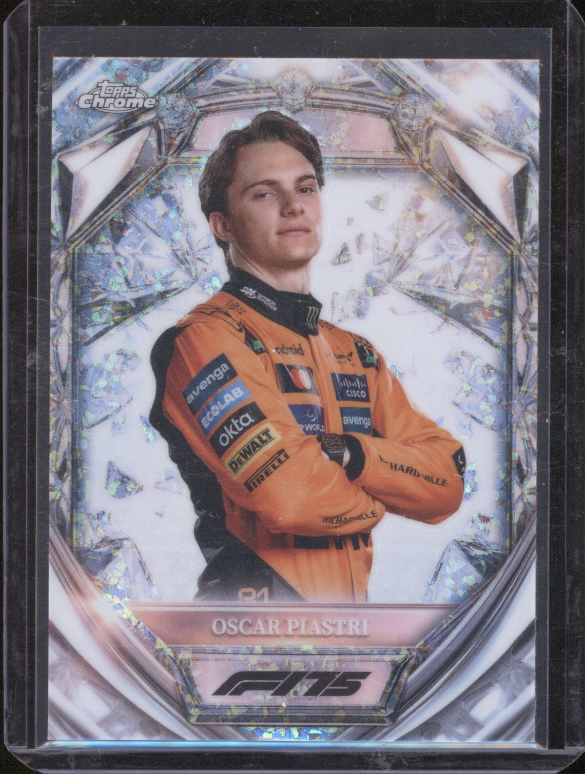 2025 Topps Chrome Formula 1 Oscar Piastri D75-6 Diamond 75th Anniversary