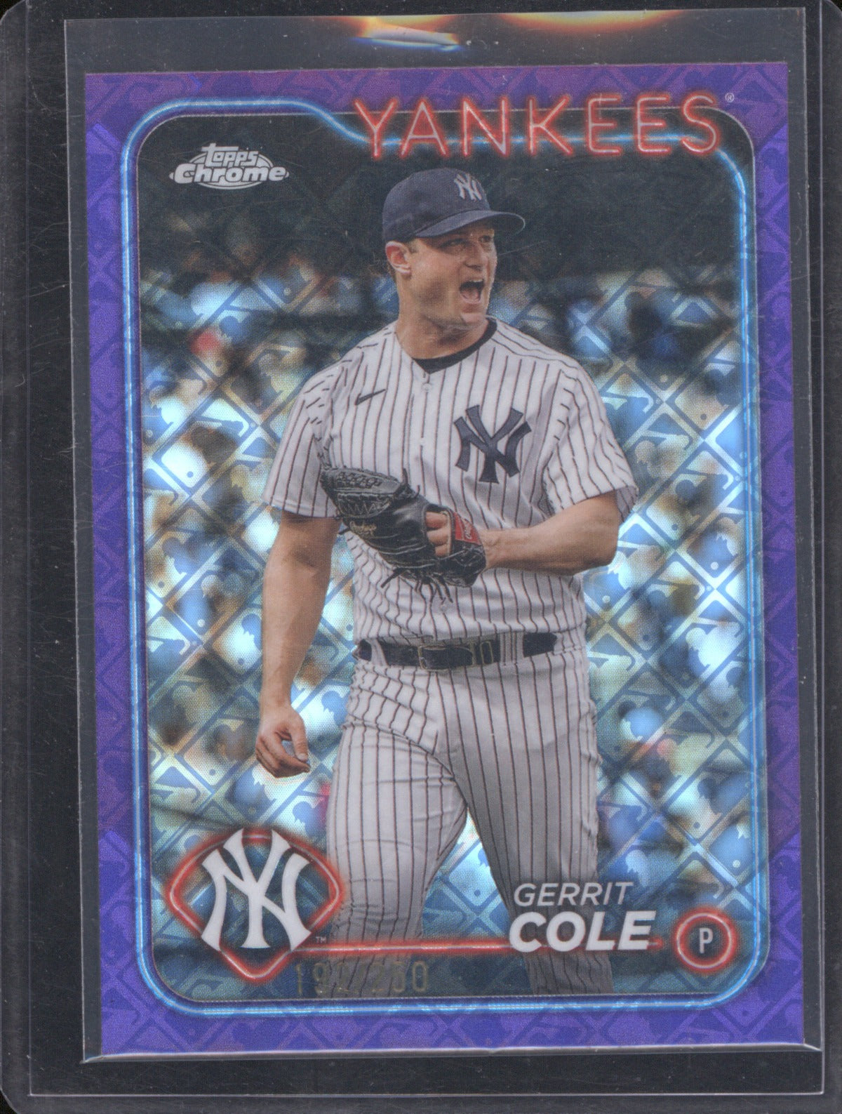 Gerrit Cole 2024 Topps Chrome #164 Purple Logofractor 192/250