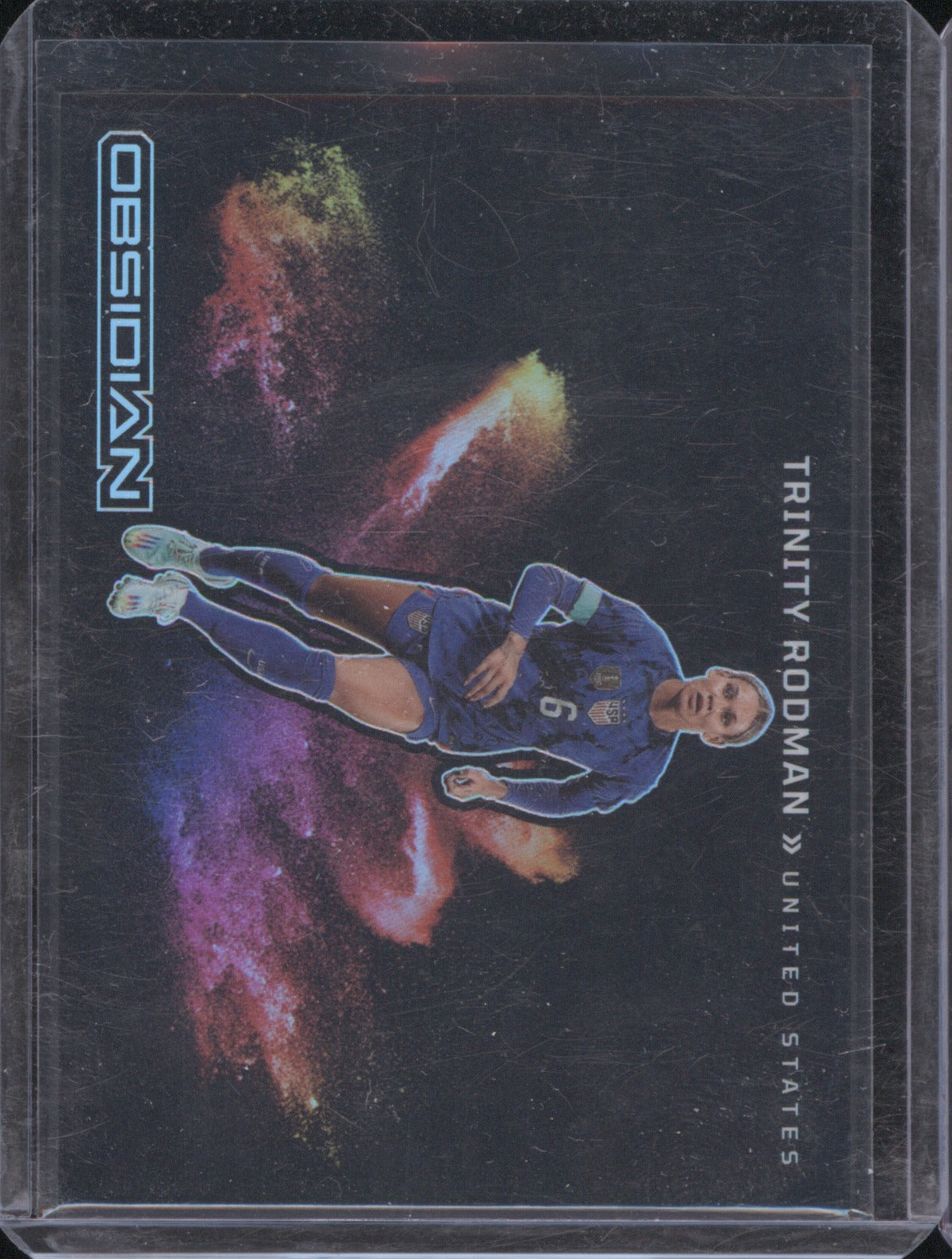 Trinity Rodman 2022-23 Panini Obsidian #8 Black Color Blast
