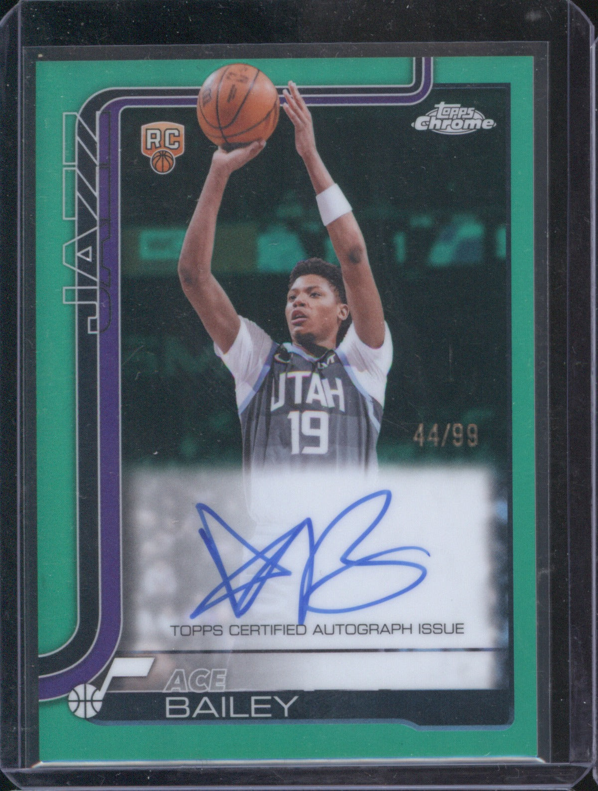 Ace Bailey 2025-26 Topps Chrome Update #TCA-AB Rookie Auto Green /99