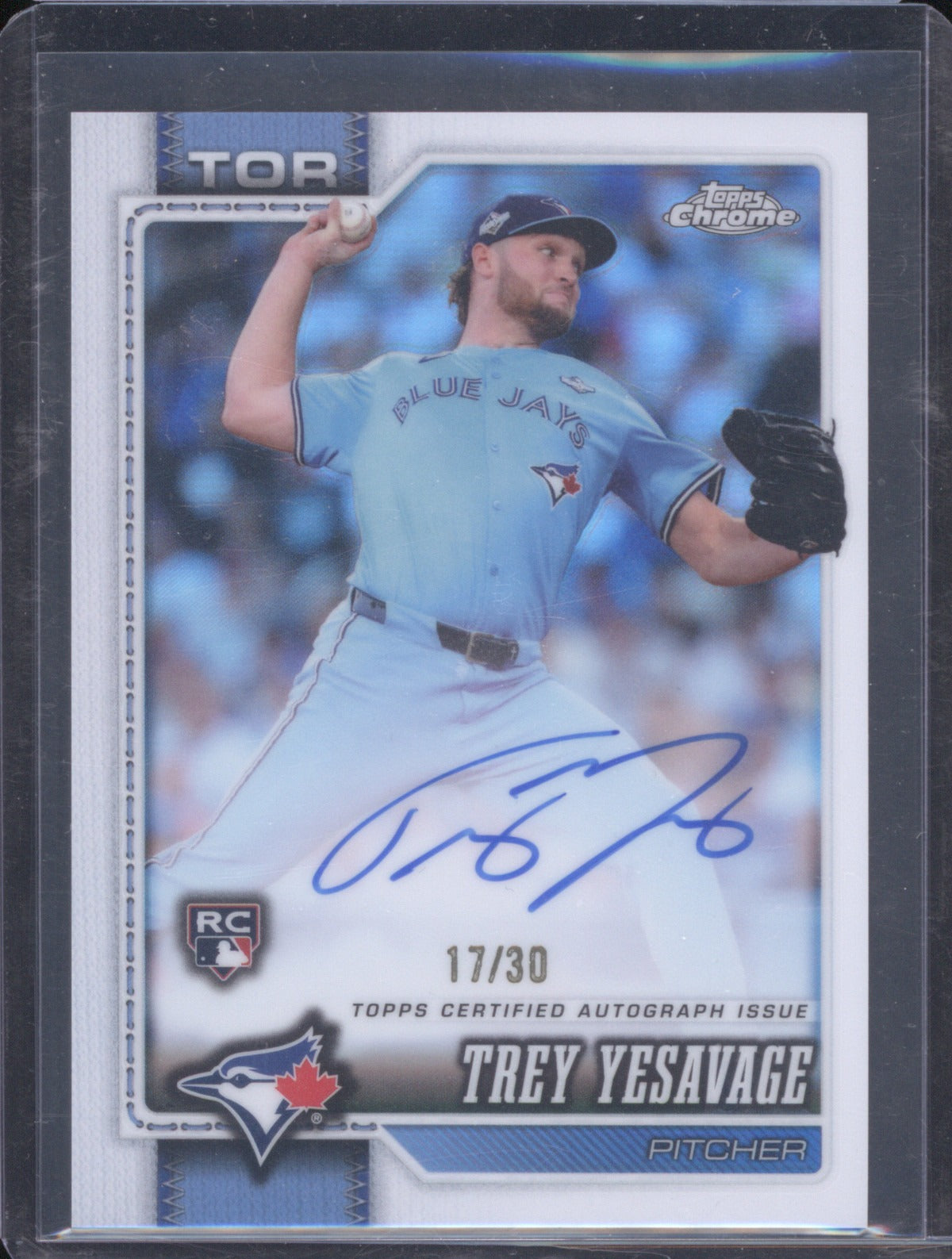 Trey Yesavage 2026 Topps Chrome #RA-TY Rookie Autographs Refractor /30