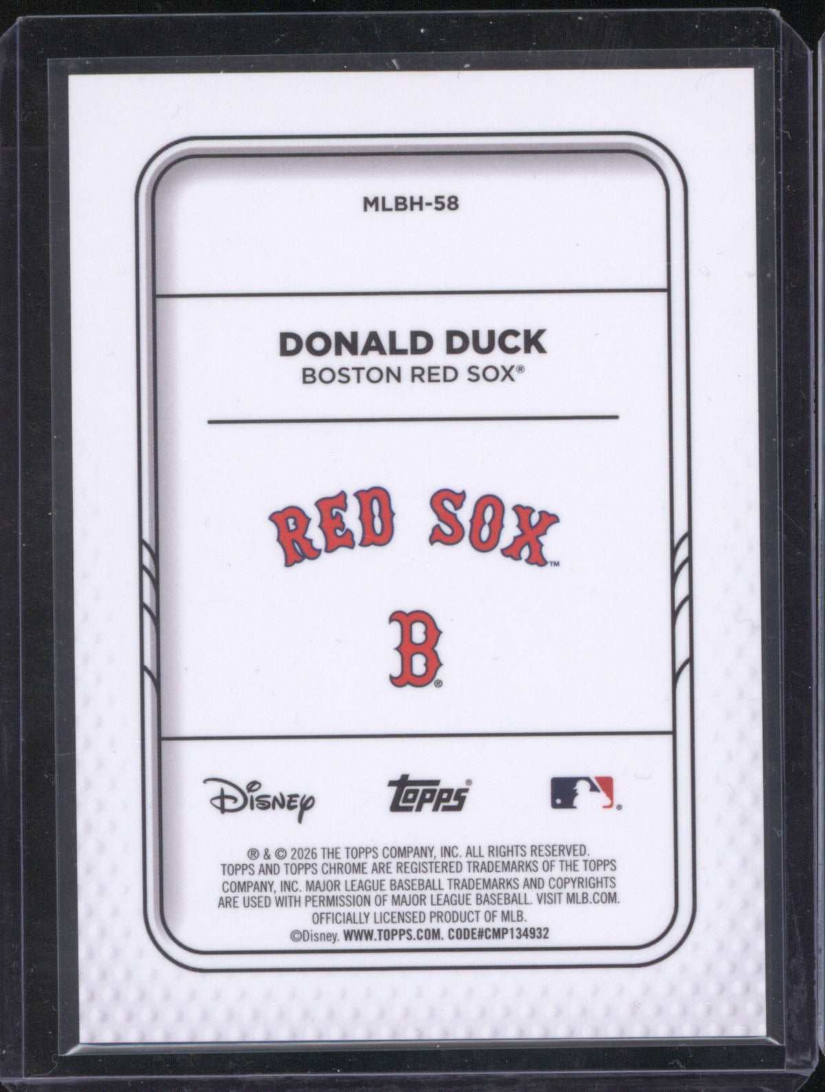 Donald Duck 2026 Topps Chrome Baseball Disney #MLBH-58 /10