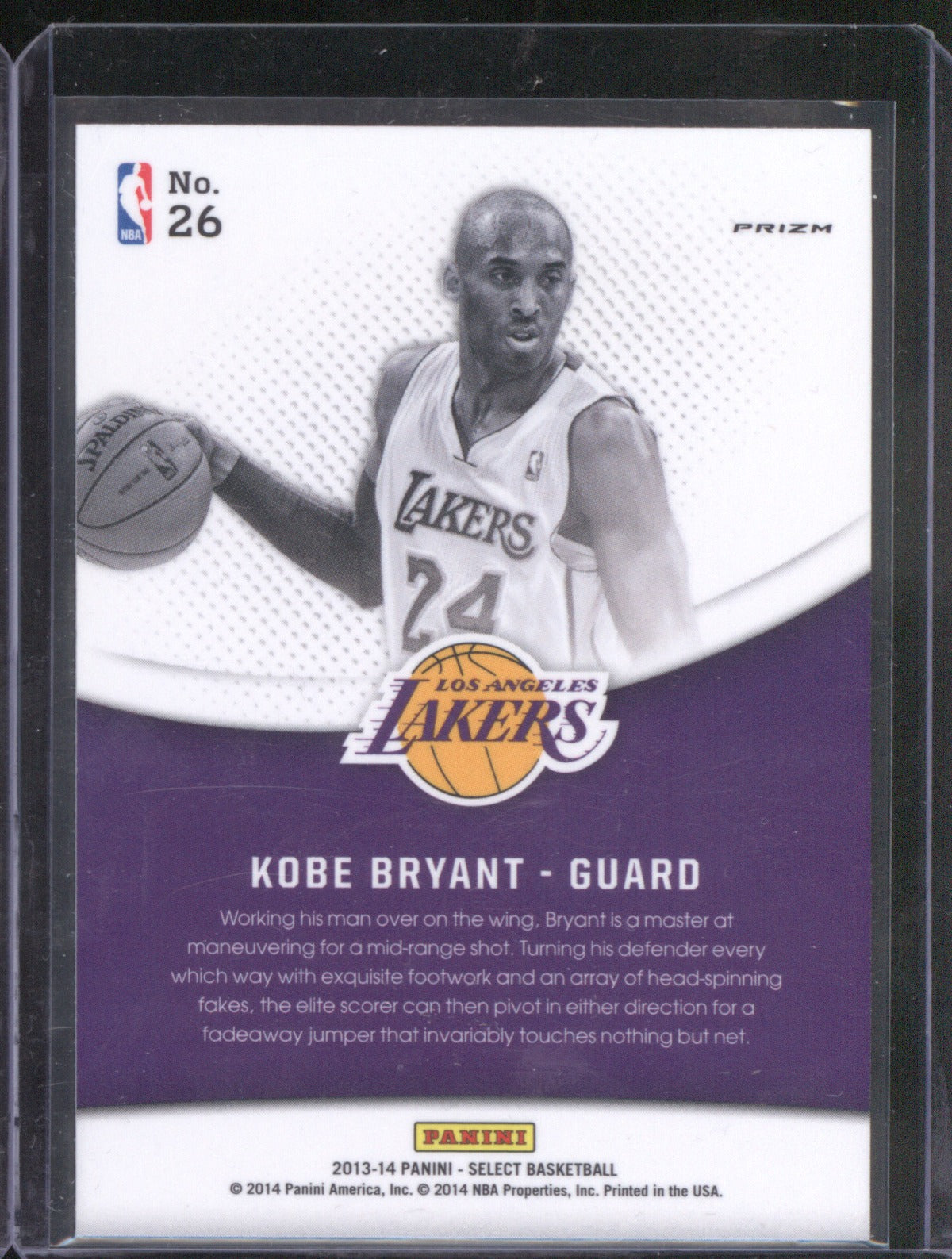 Kobe Bryant 2013-14 Panini Select #26 Skills Silver