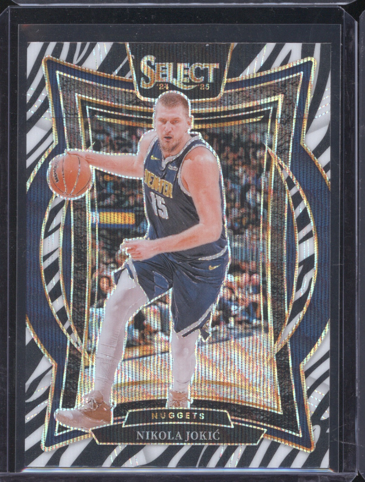 Nikola Jokic 2024-25 Panini Select #14 Zebra Prizm Concourse
