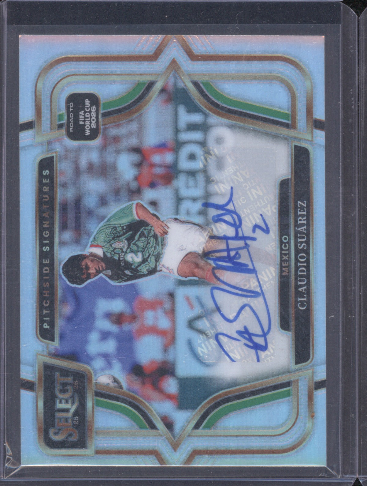 Claudio Suárez 2025 Panini Select #PS-CS Pitchside Signatures Silver
