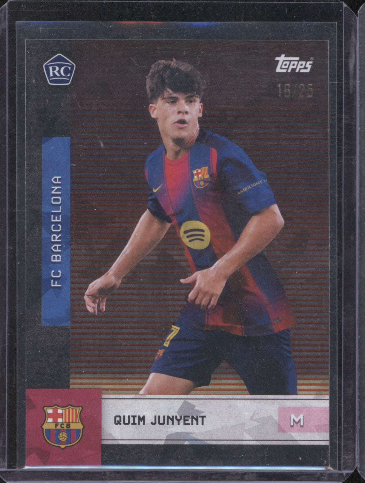 Quim Junyent 2025 Topps FC Barcelona #8 Team Set RC /25