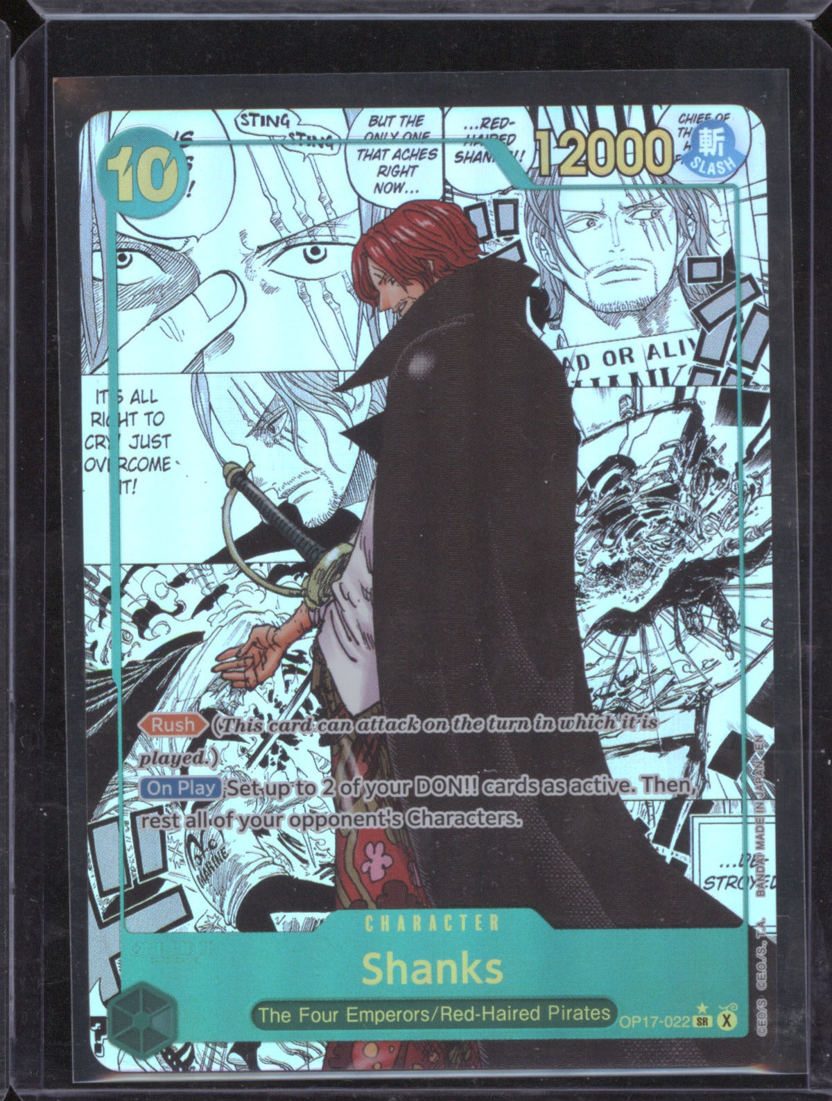 Shanks 2026 One Piece Bandai OP17-022 The World's Strongest Warriors Manga Alt