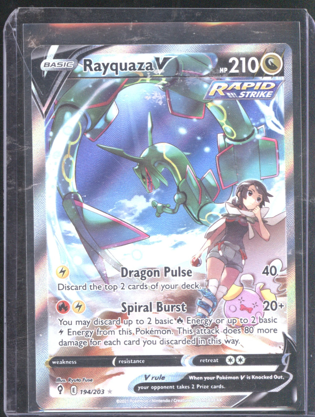 Rayquaza V 2021 Pokémon Evolving Skies #194 Alternate Full Art