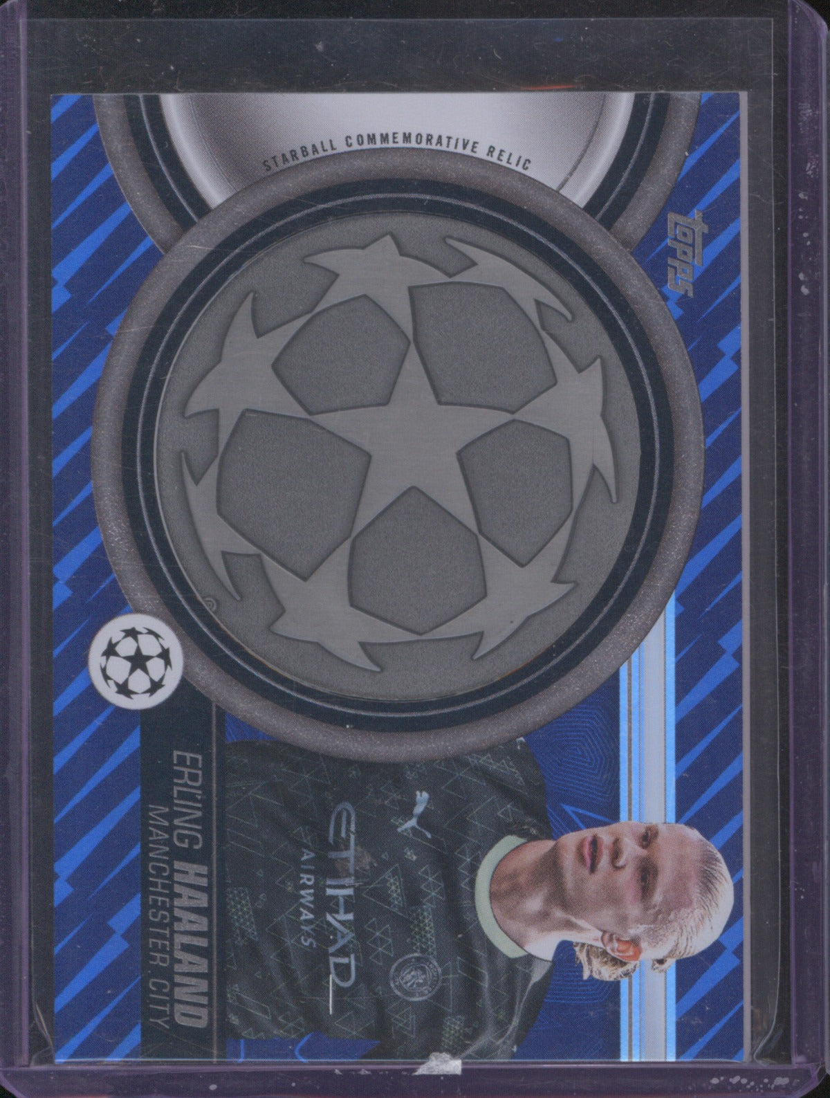 Erling Haaland 2023 Topps UEFA Club Competitions SC-EH Starball Relic