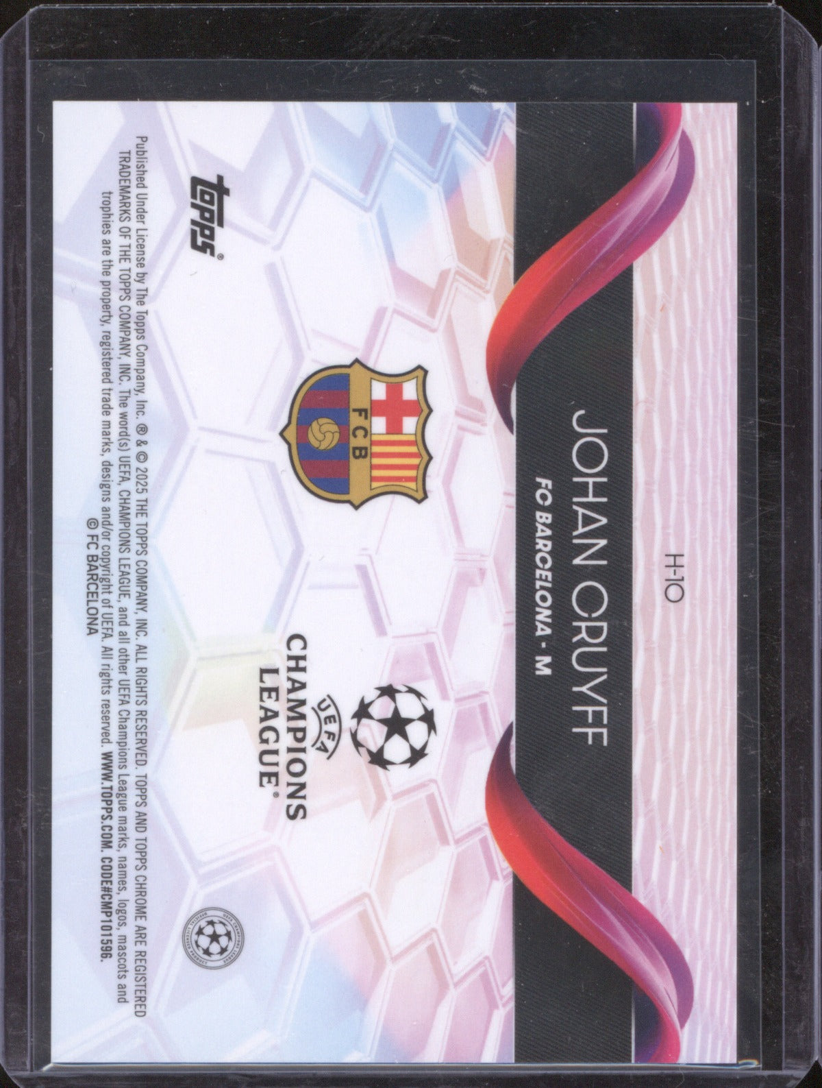2025 Topps Chrome UEFA Johan Cruyff Helix H-10