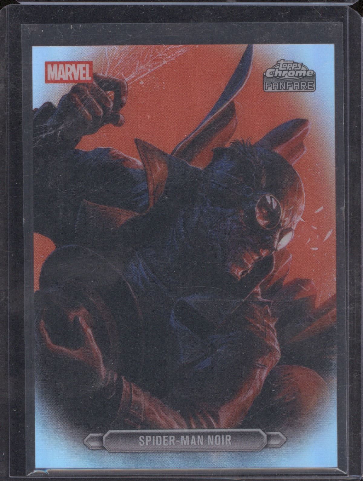 2026 Topps Chrome Fan Fare Marvel FF-41 Spider-Man Noir Refractor