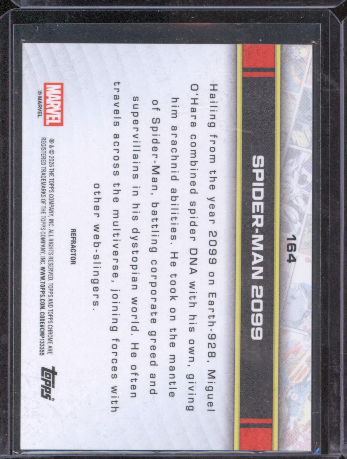 2026 Topps Chrome Marvel 164 Spider-Man 2099 Refractor