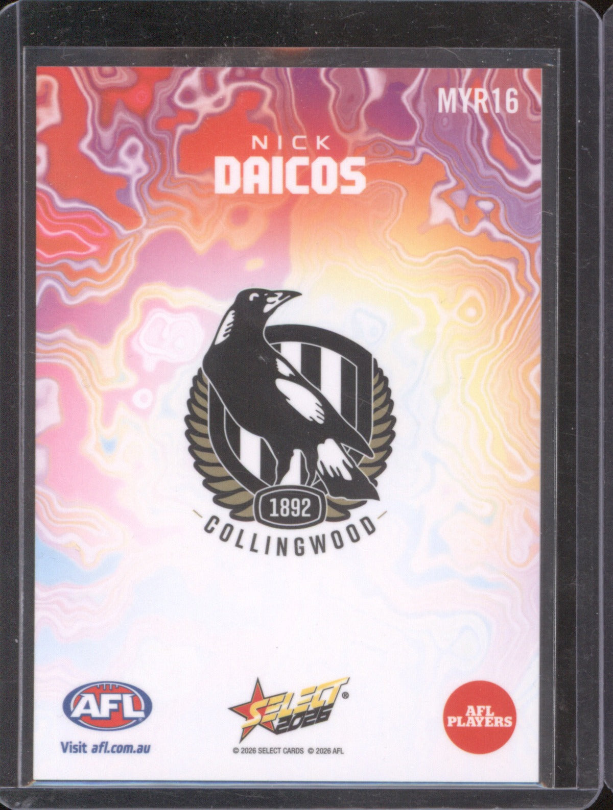 2026 AFL Select Footy Stars Mercury Tie-Dye MYR16 Nick Daicos