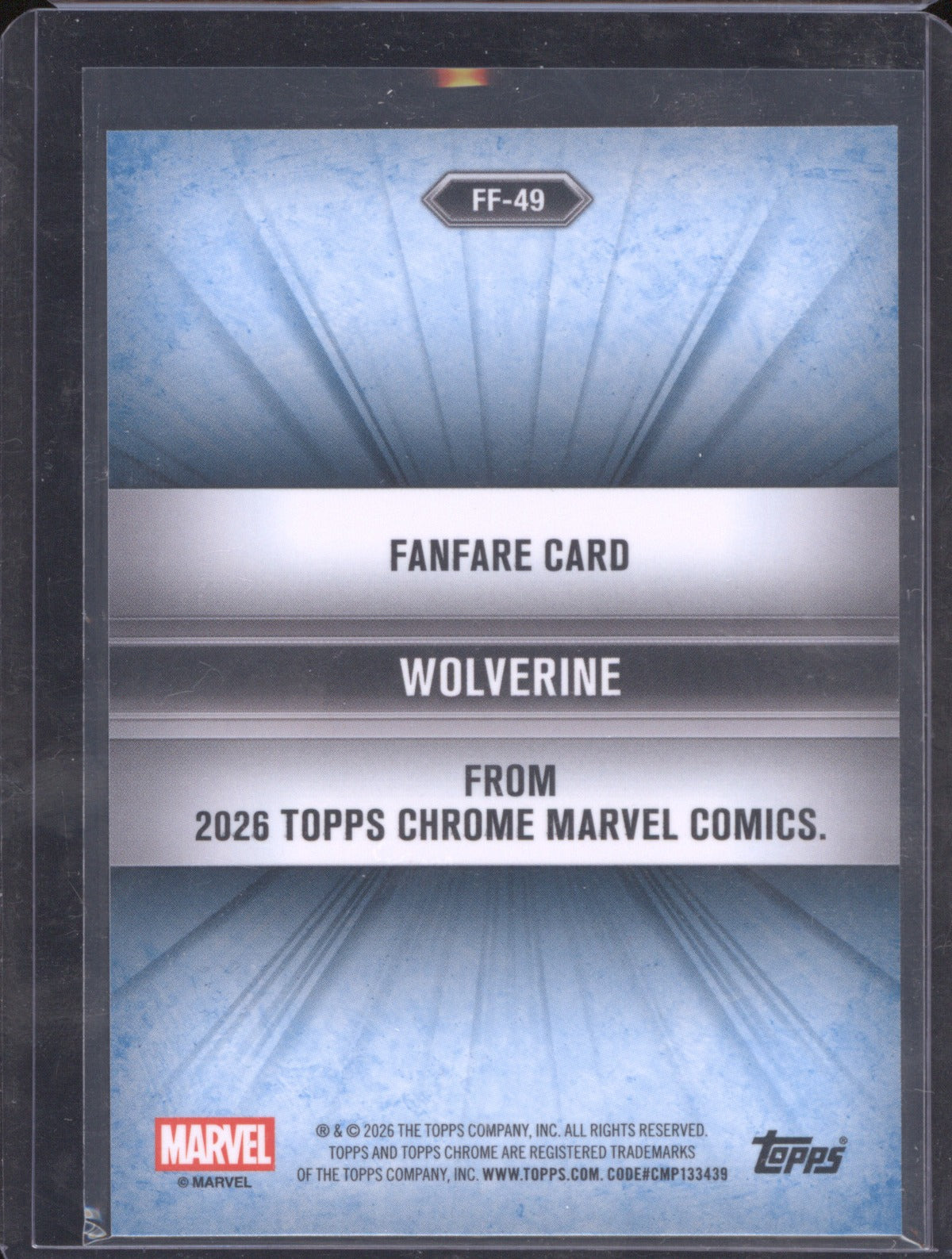2026 Topps Chrome Marvel FF-49 Wolverine Fanfare Refractor