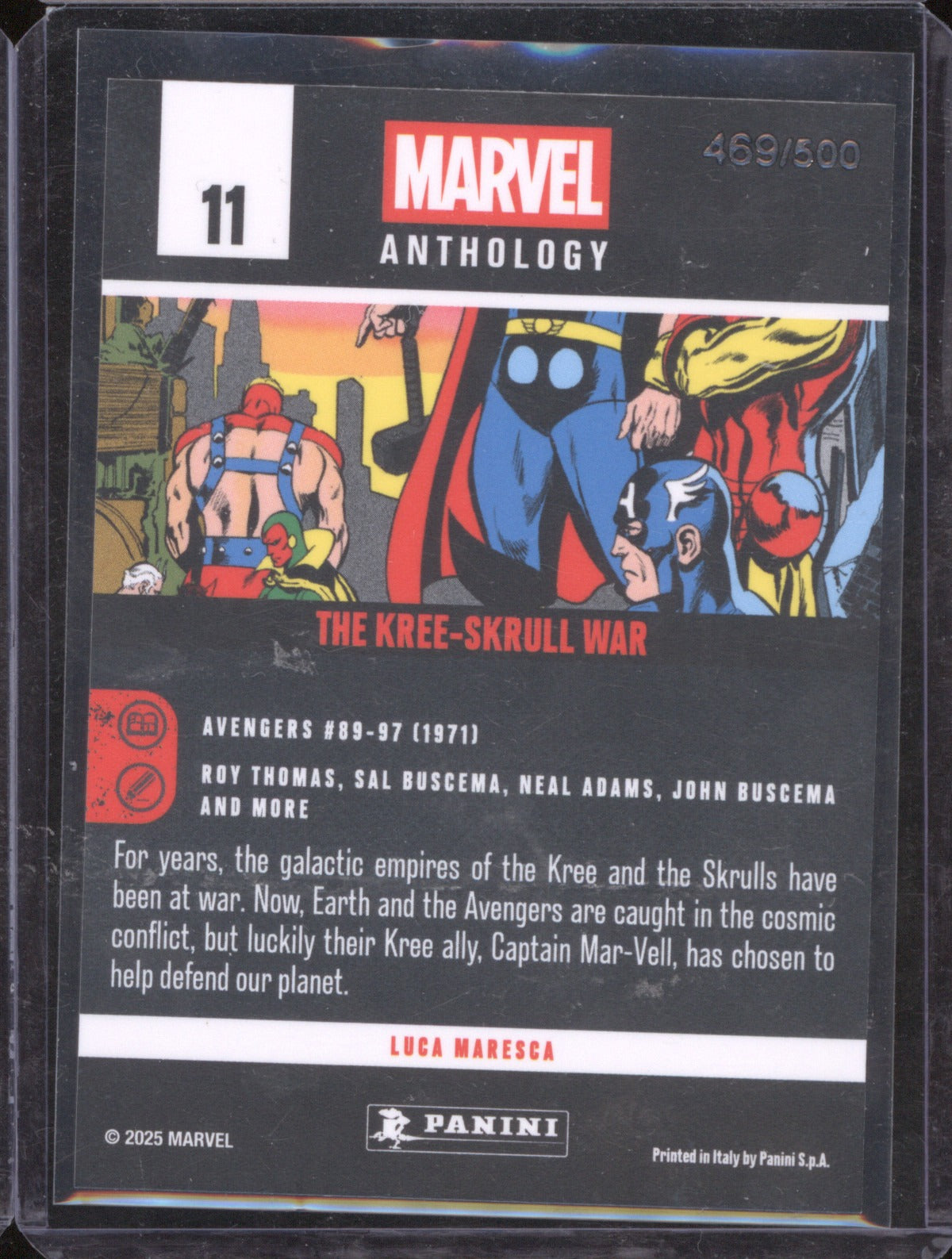 2025 Panini Marvel Anthology 11 The Kree-Skrull War Glitch Holo /500