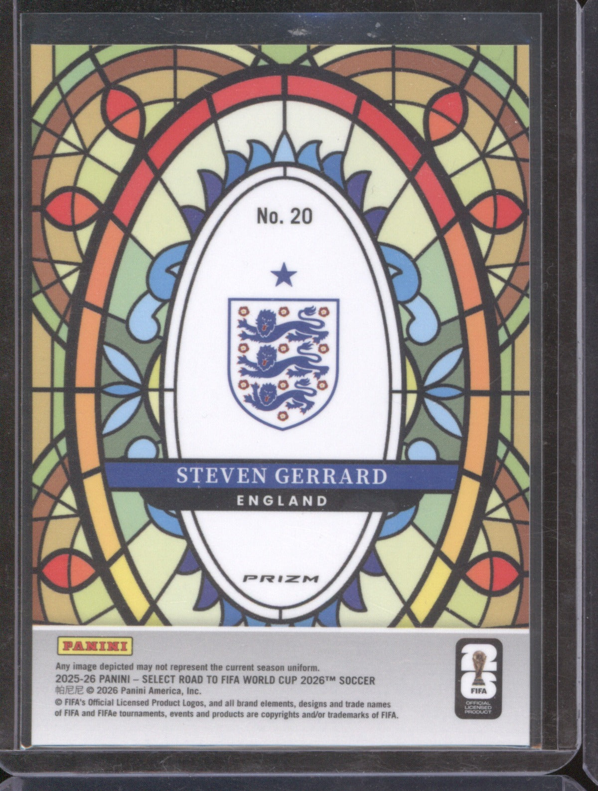 2025-26 Select FIFA World Cup Steven Gerrard Stained Glass #20 England