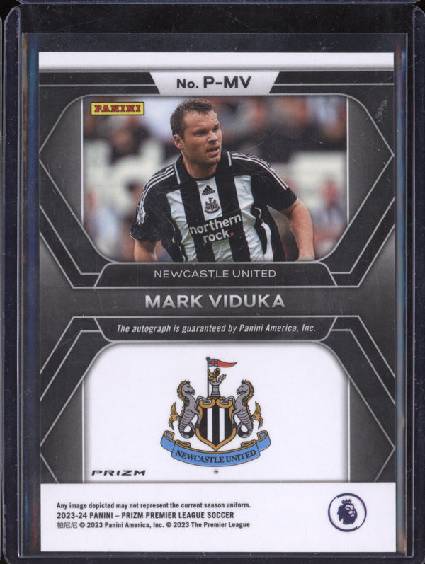 Mark Viduka 2023-24 Panini Prizm Premier League P-MV Penmanship Breakaway Auto