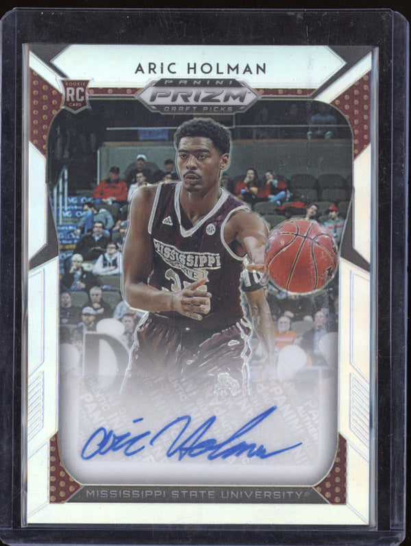 Aric Holman 2019-20 Panini Prizm Draft 91 Silver Auto RC