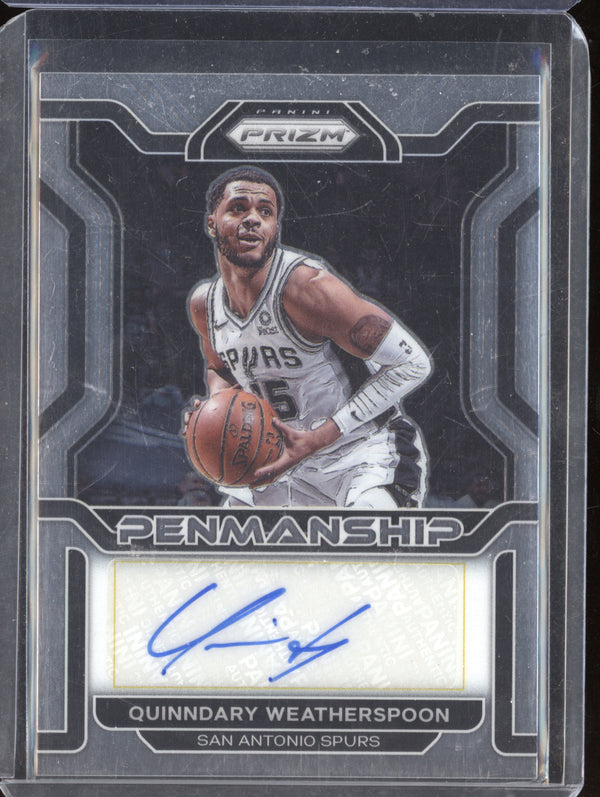 Quinndary Weatherspoon 2021-22 Panini Prizm PM-QWS Penmanship Auto