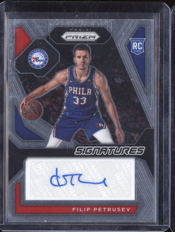 Filip Petrusev 2023-24 Panini Prizm RSI-PET Rookie Signatures Auto RC