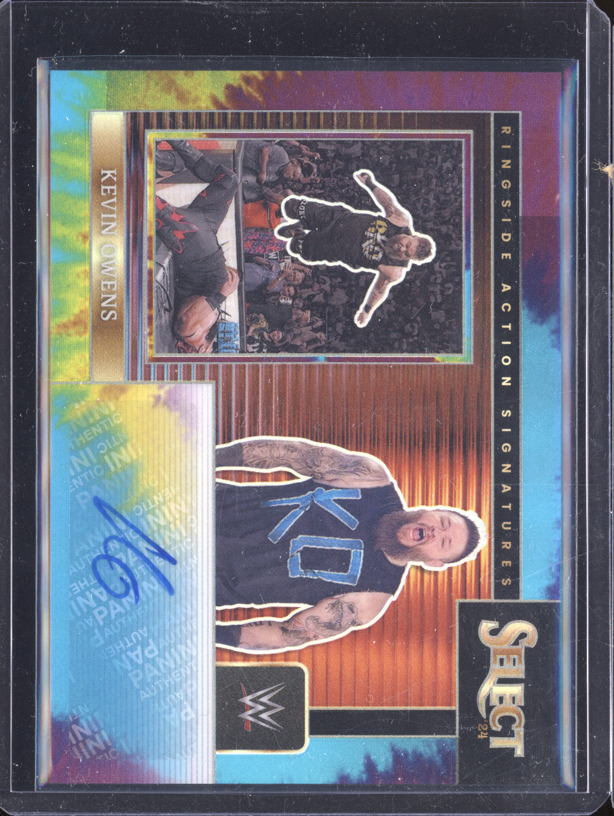 Kevin Owens 2024 Panini Select RA-KWN Ringside Action Signature Tie-Dye 7/25