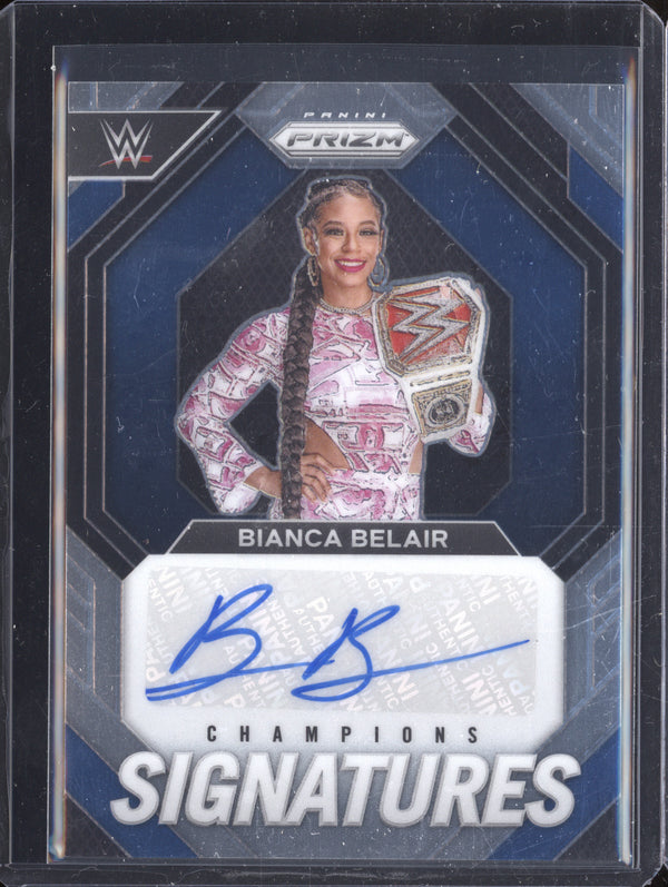 Bianca Belair 2024 Panini Prizm WWE CS-BBL Champions Signatures Auto