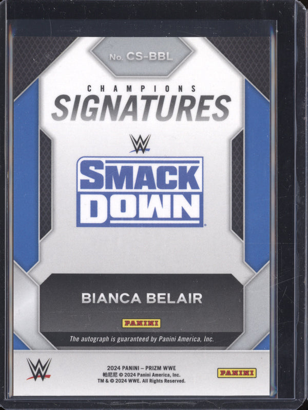 Bianca Belair 2024 Panini Prizm WWE CS-BBL Champions Signatures Auto