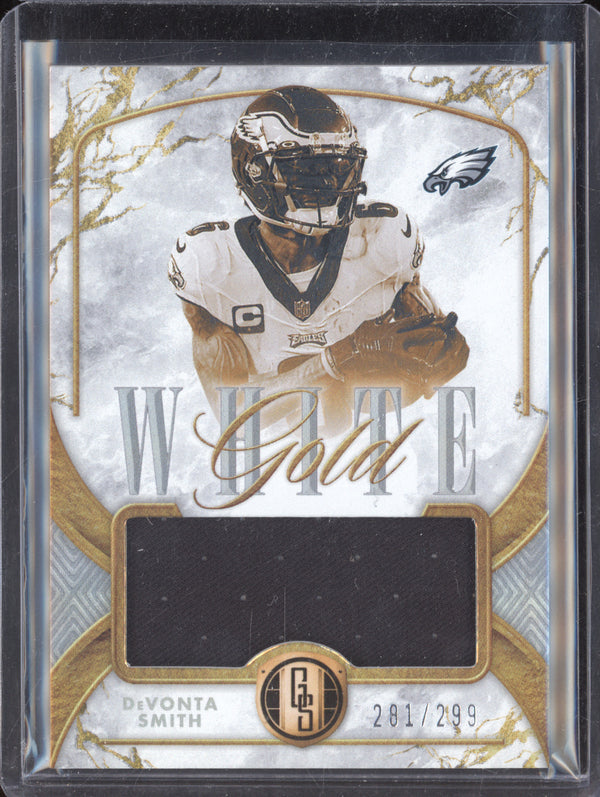 DeVonta Smith 2024 Panini Gold Standard WG-DSH White Gold Jersey 281/299