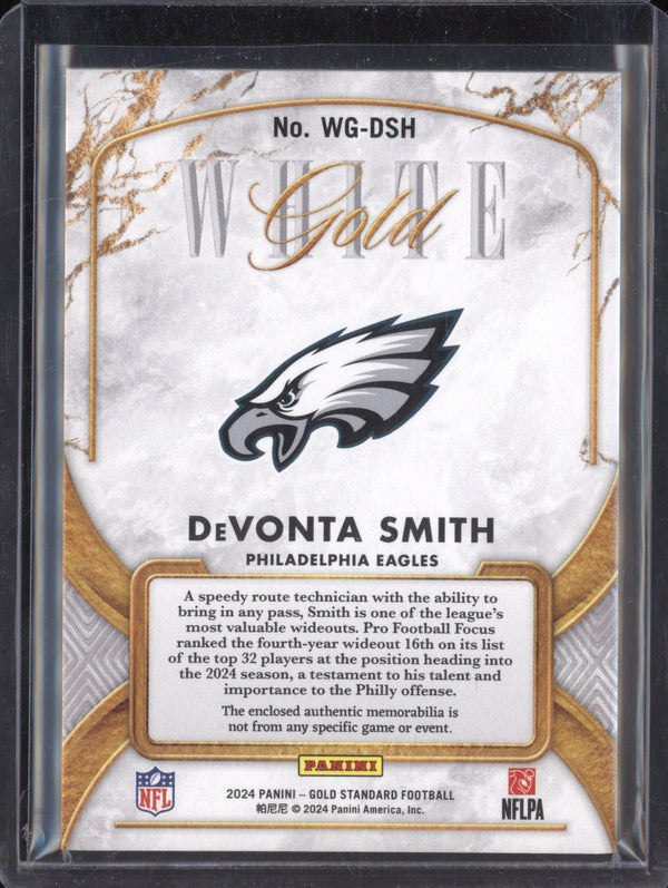 DeVonta Smith 2024 Panini Gold Standard WG-DSH White Gold Jersey 281/299