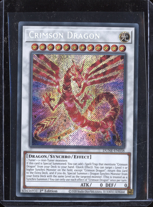 Crimson Dragon 2023 Yu-Gi-Oh! Duelist Nexus DUNE-EN038 Secret Rare