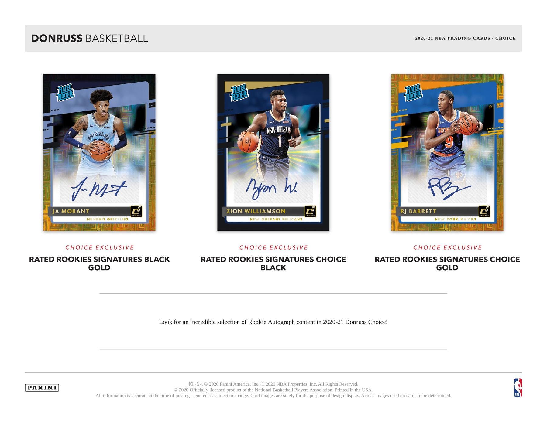 2020/21 Panini Donruss Choice Basketball 20 Box Case