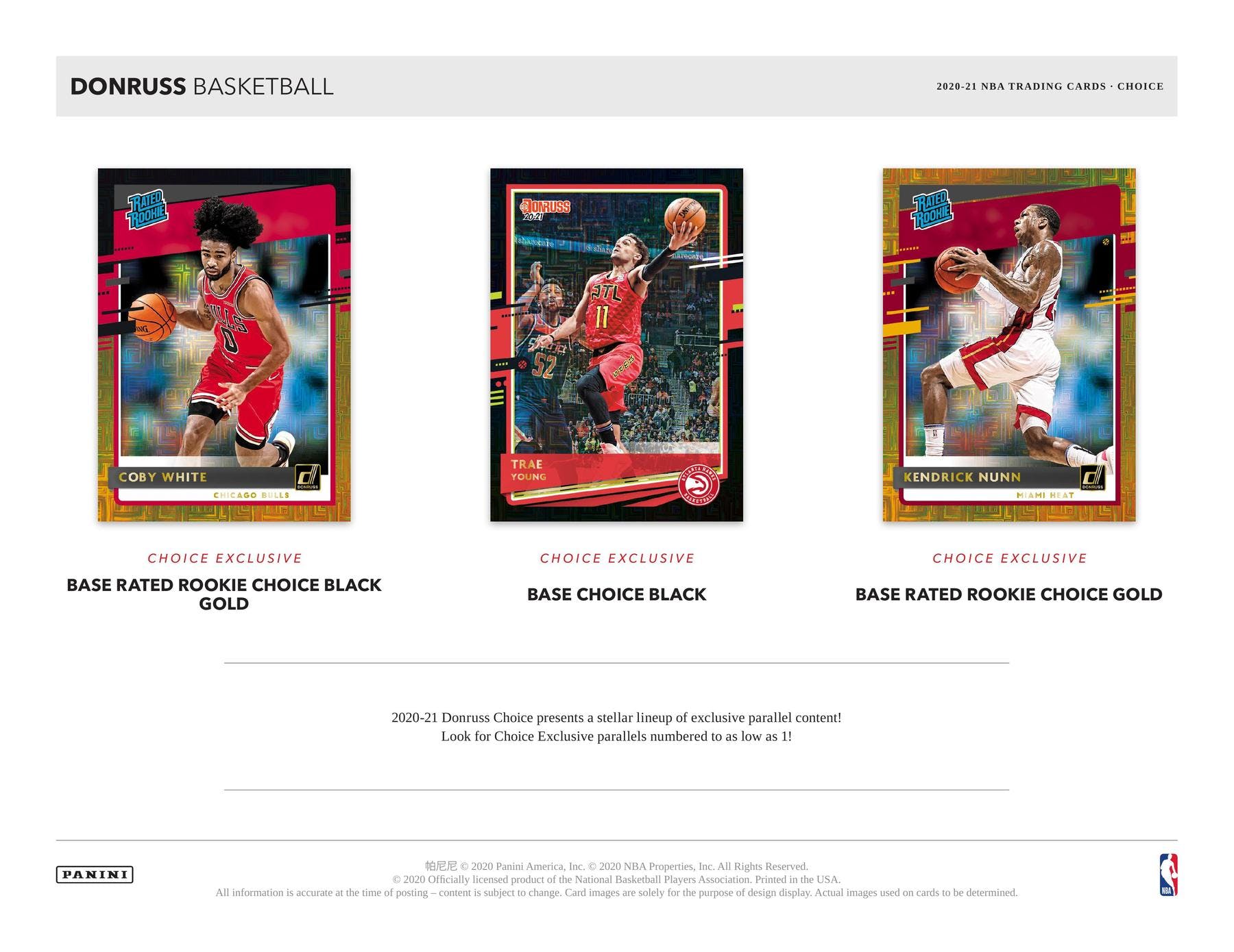 2020/21 Panini Donruss Choice Basketball 20 Box Case