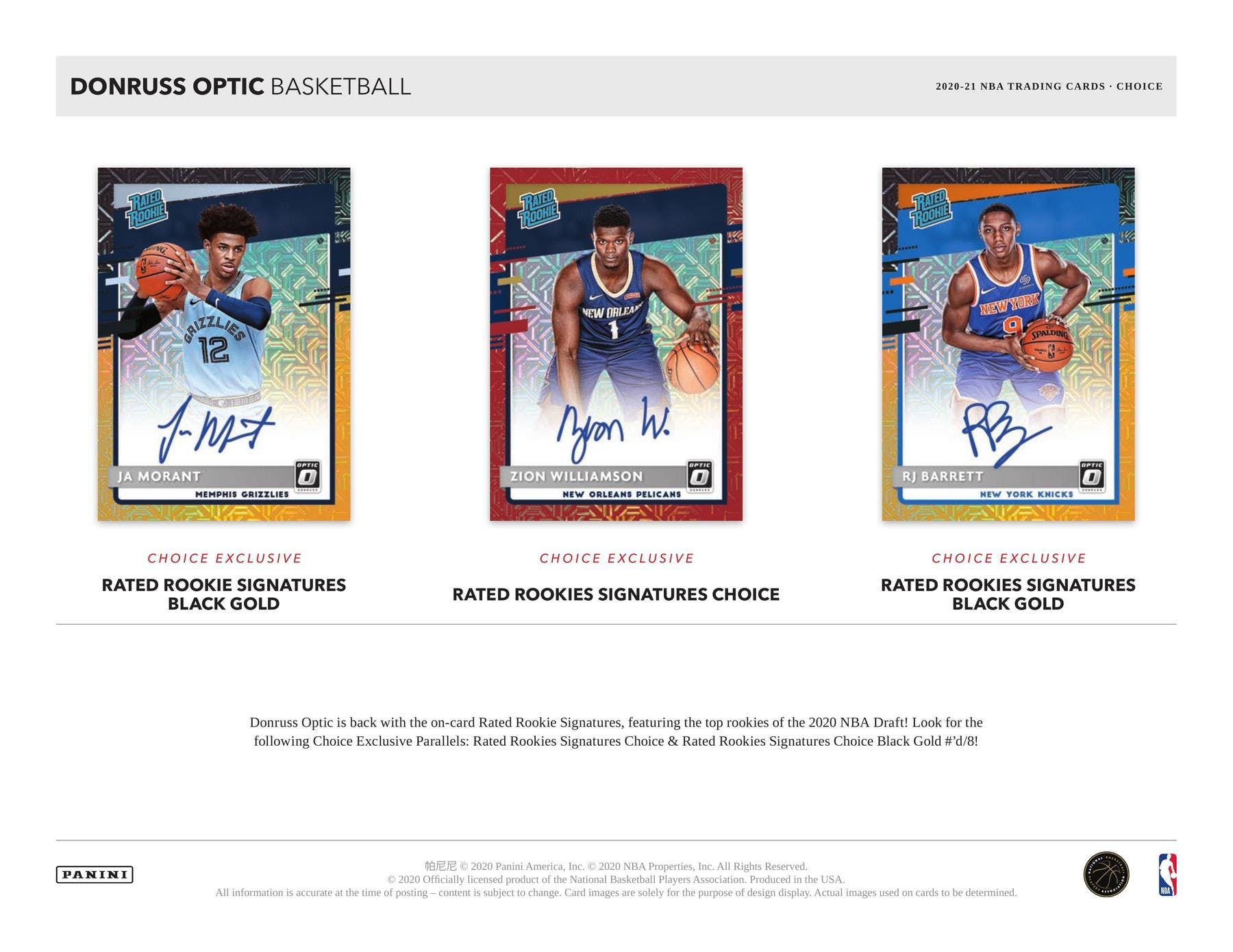 2020/21 Panini Donruss Optic Choice Basketball Box