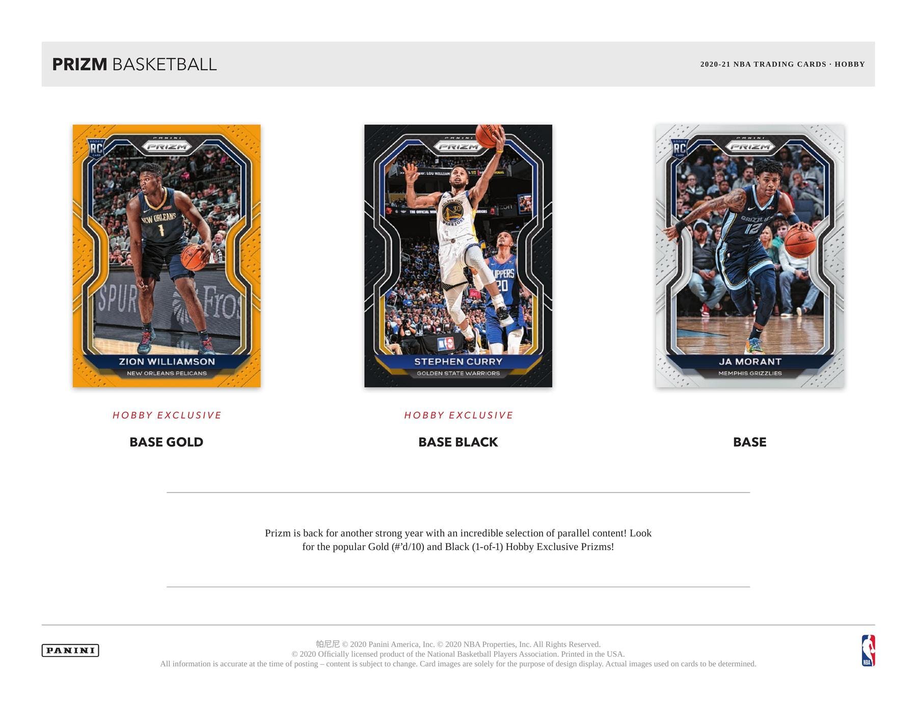 2020/21 Panini Prizm Basketball Hobby Box